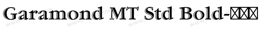 Garamond MT Std Bold字体转换